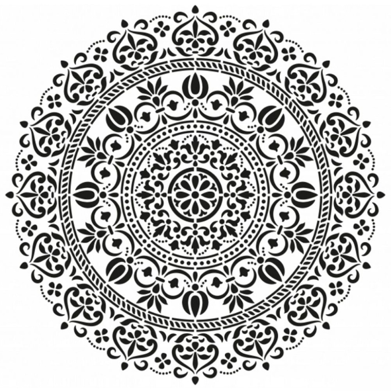 Cadence Šablona Cadence - Ornamentální mandala - VYBERTE VELIKOST - Šablona Cadence, 45x45 cm - Ornamentální mandala