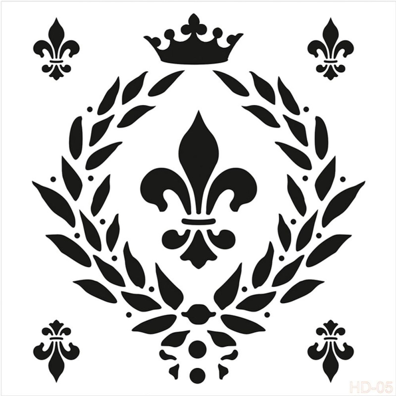 Šablona Cadence, kolekce HomeDeco, 25 x 25 cm - Francouzská lilie Aladine