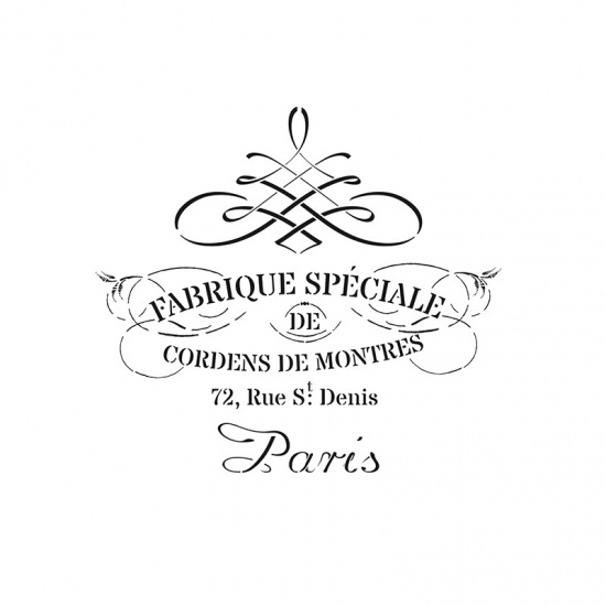 Cadence Šablona Cadence, 25x25 cm - Arabeskový nápis Paris