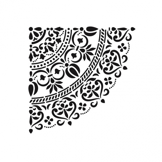 Šablona Cadence kolekce HomeDeco 25 x 25 cm - Čtvrtinová mandala Aladine