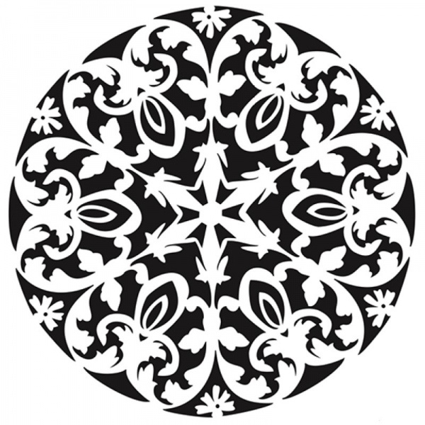 Šablona Cadence, kolekce HomeDeco, 25 x 25 cm - Florální mandala Aladine