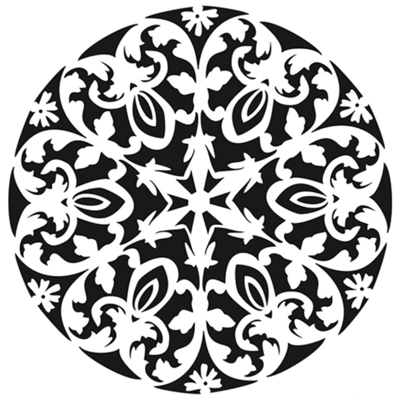 Šablona Cadence, kolekce HomeDeco, 25 x 25 cm - Florální mandala Aladine