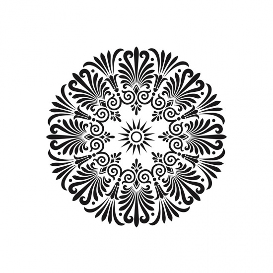 Šablona Cadence kolekce HomeDeco 25 x 25 cm - Rozeta rokail Aladine