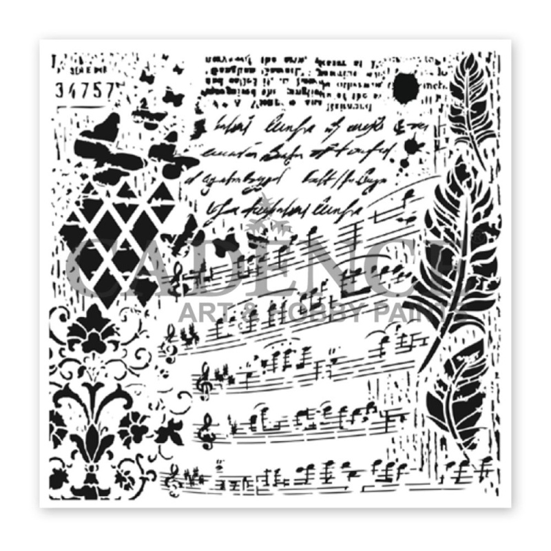 Šablona Cadence kolekce HomeDeco 25 x 25 cm - Ornamenty 3 Aladine
