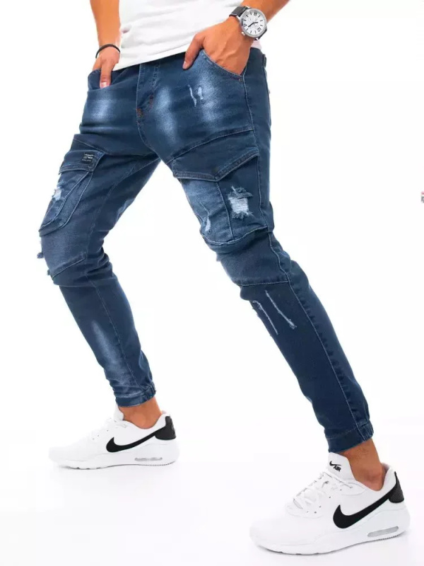 Pánské modré nákladní džíny Dstreet UX3270 s34