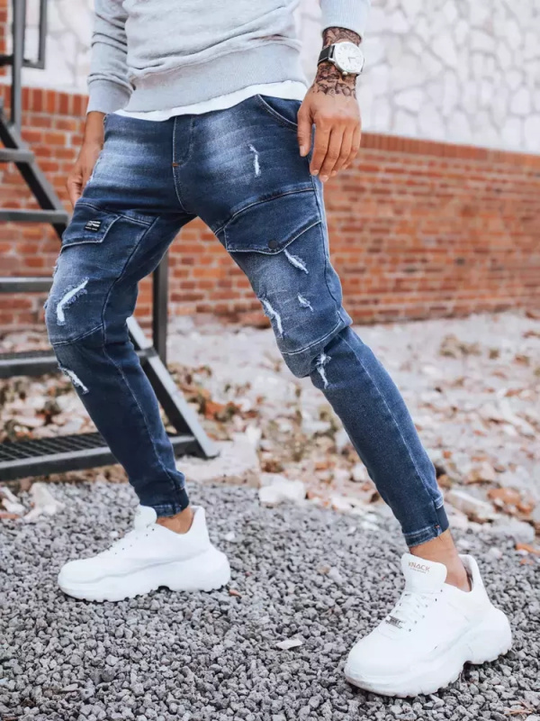 Pánské modré nákladní kalhoty Dstreet UX3281 XL