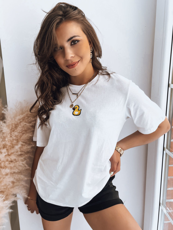 Dámské tričko s potiskem MIA ROSE Barva Ecru DSTREET RY2254 Barva: Bílá, Velikost: M