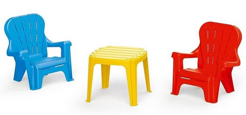 Dolu dětský plastový zahradní nábytek barevný