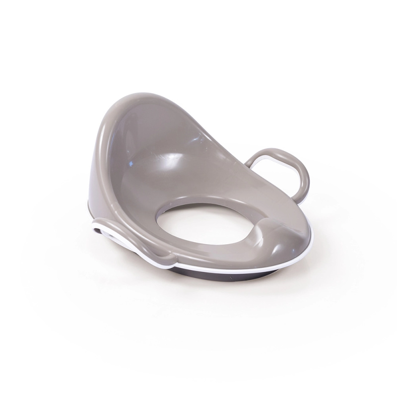 Protiskluzové sedátko na WC s vysokým opěradlem, šedá
