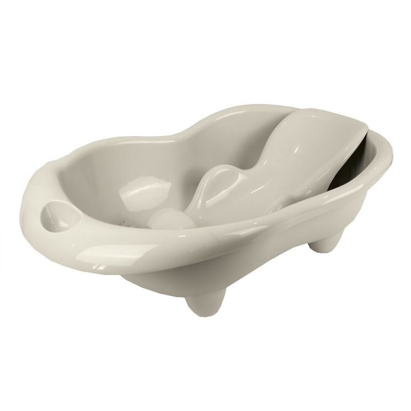 Dětská vanička Hippo s lehátkem, béžová, 26x84,5x50,5 cm