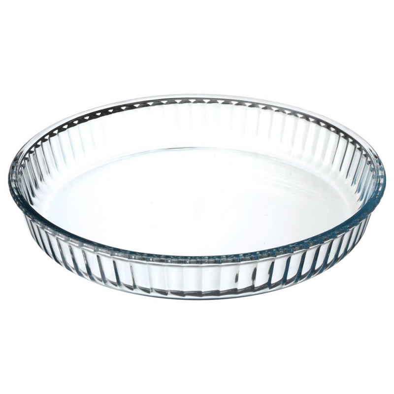 Secret de Gourmet Forma na koláč, příslušenství ze žáruvzdorného skla osvědčí se v kuchyni – průměr 32 cm 59014 transparentní