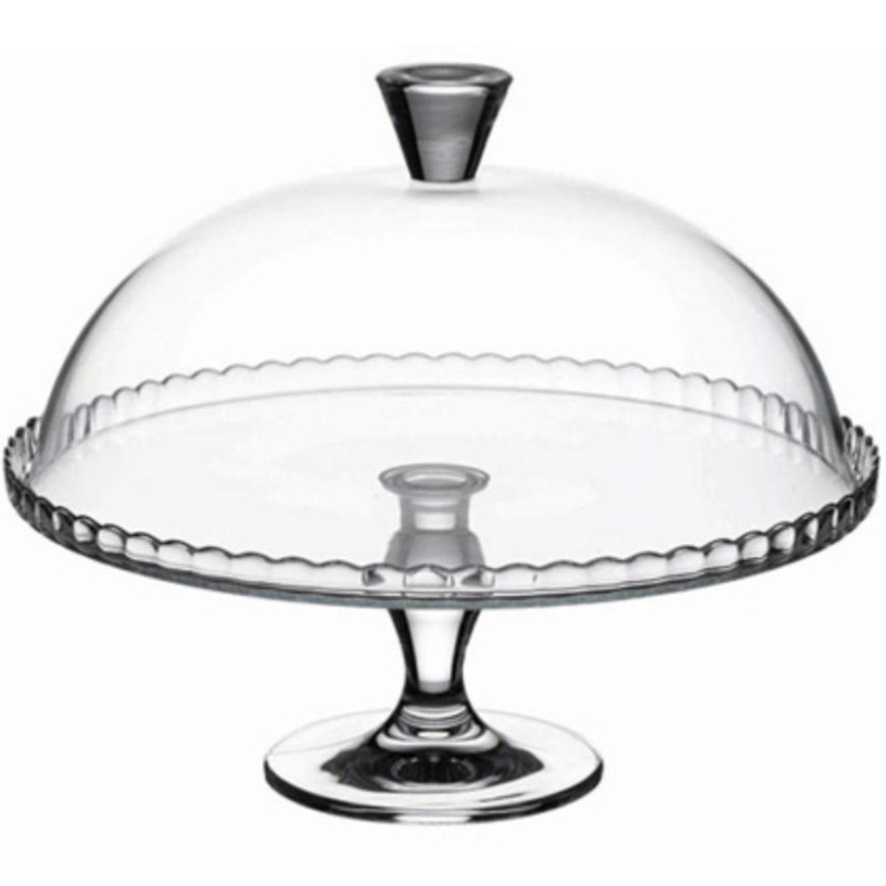 Secret de Gourmet Skleněný podnos s poklopem, 32 cm transparentní