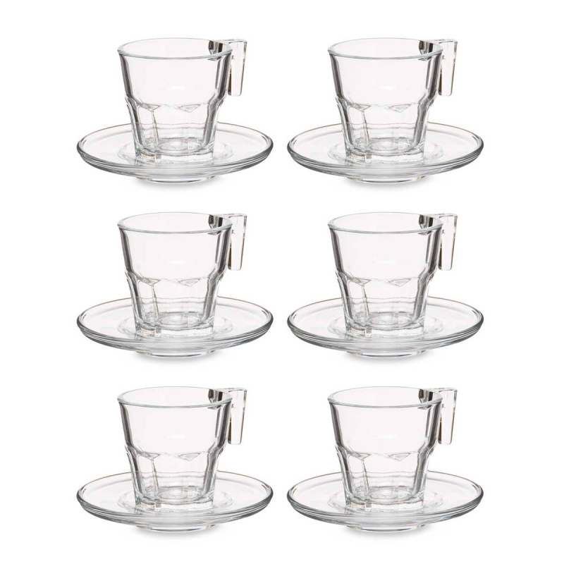 Pasabahce Kávový servís na espresso, 70 ml transparentní