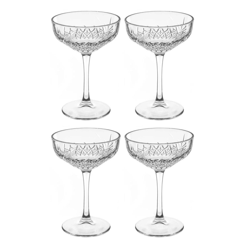 Secret de Gourmet Sklenice na šampaňské, 4 kusy, 250 ml transparentní