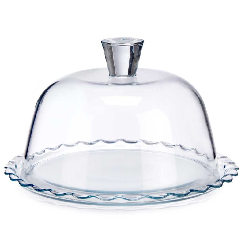 Arte Regal Kryt na dort LARA, skleněný, ? 26,4 cm transparentní