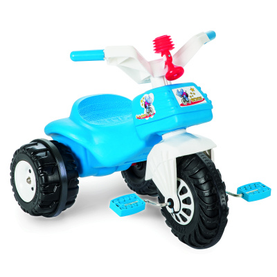 Pilsan Bidik z plastu s pedály a klaksonem modrá