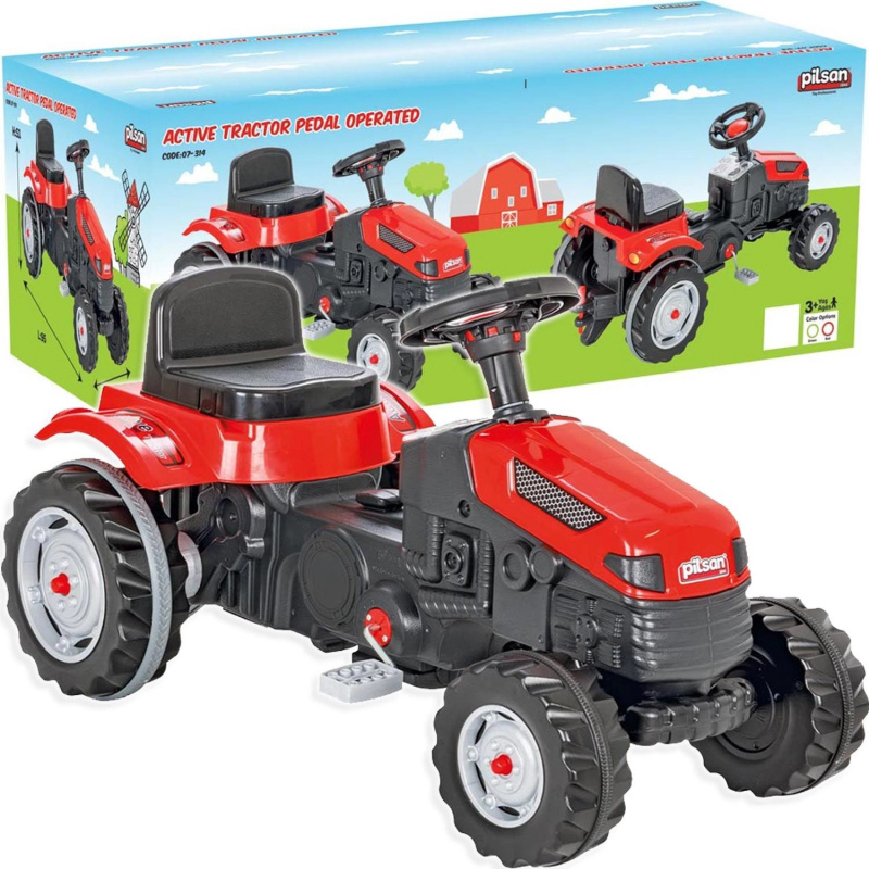 Pilsan Traktor šlapací červený