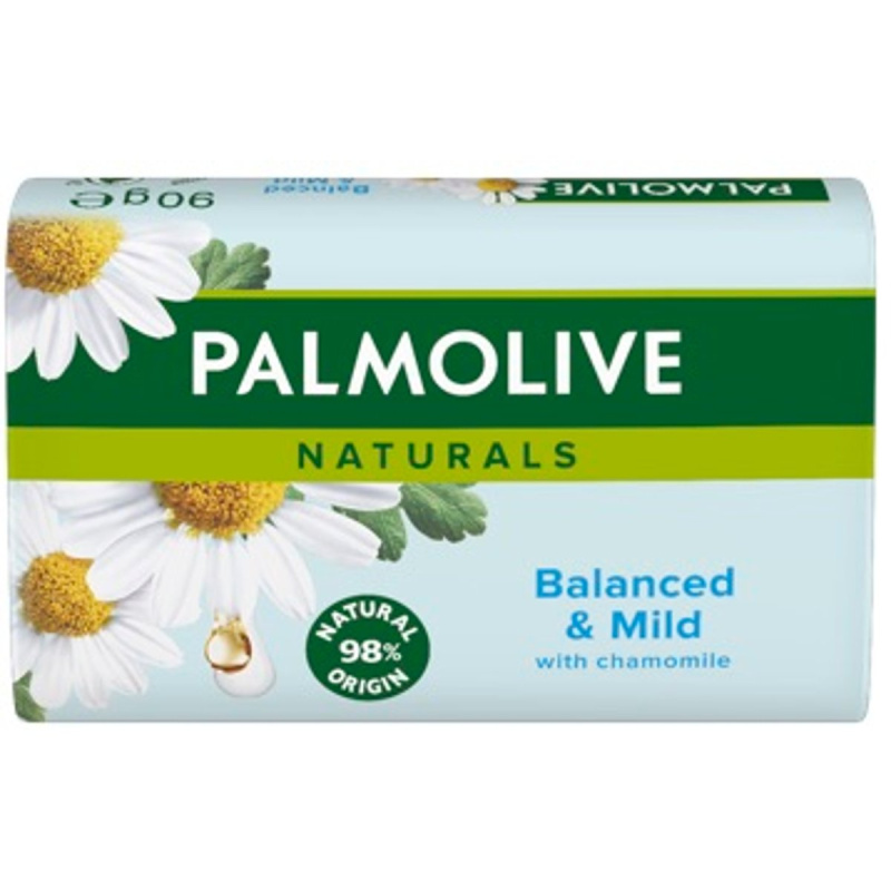 Palmolive Naturals balanced & mild Tuhé mýdlo s výtažkem z heřmánku a vitaminem E