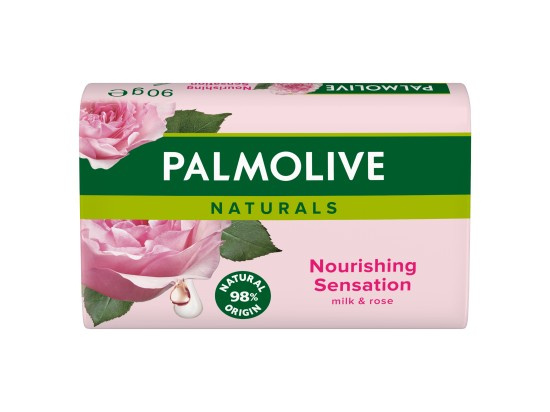 Palmolive Naturals Milk & Rose tuhé mýdlo s vůní růží 90 g