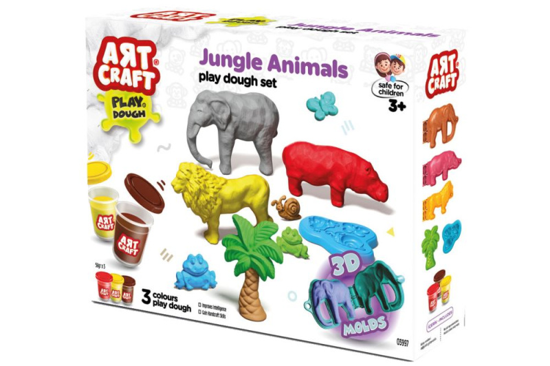 Art Craft sada na modelování africká zvířátka 168 g