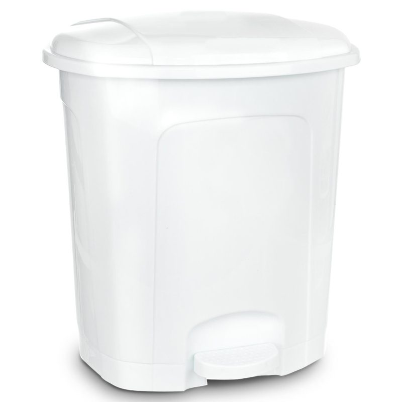 Odpadkový koš - nášlapný, bílý, 60 l