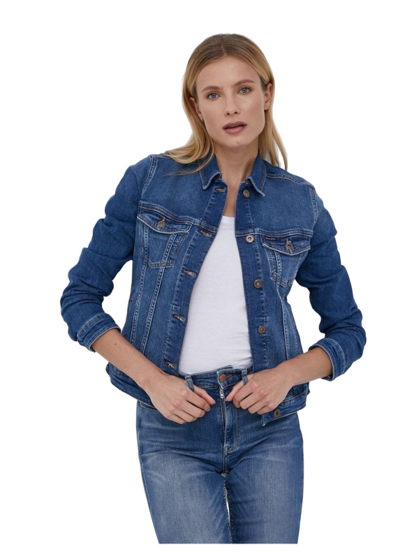 Dámská džínová bunda  CROSS JEANS  modrá - XL