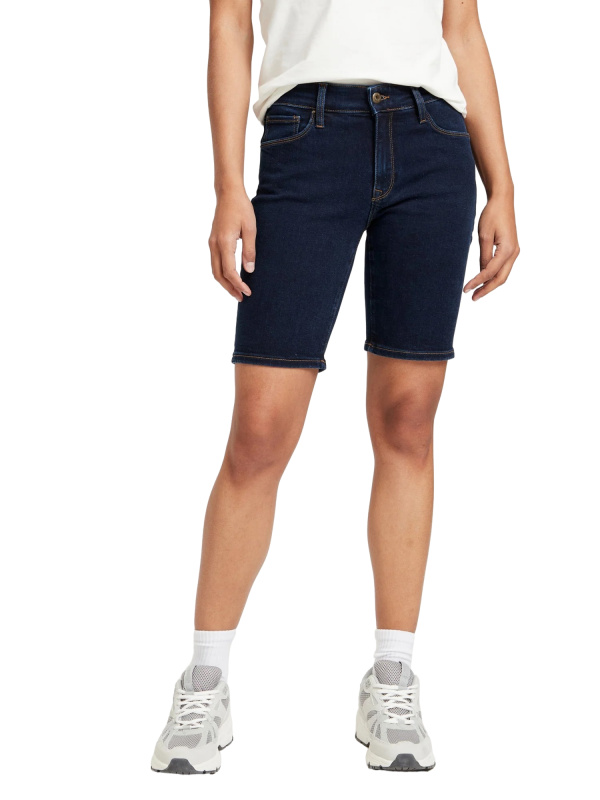Dámské džínové kraťasy CROSS JEANS Anya Shorts tmavě modré-neseprané-27