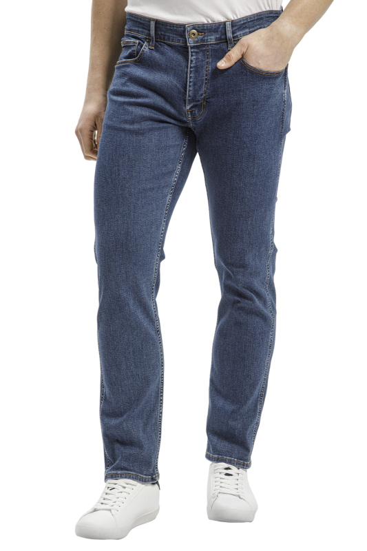 Pánské džíny CROSS JEANS Greg klasicky modré-seprané-40/34