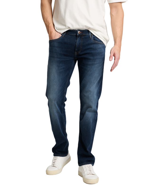 Pánské džíny CROSS JEANS Damien tmavě modré-seprané-31/32