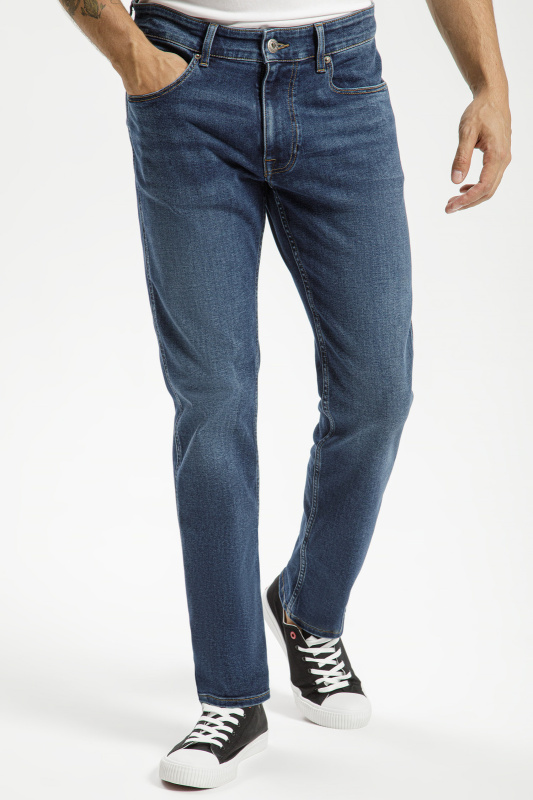 Pánské džíny CROSS JEANS Greg klasicky modré-seprané - 38/36