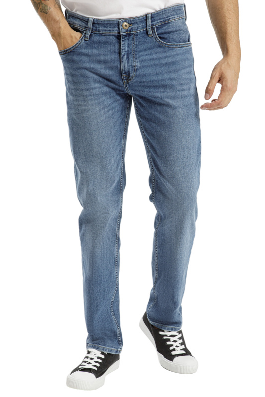 Pánské džíny CROSS JEANS Jack klasicky modré-seprané-34/32