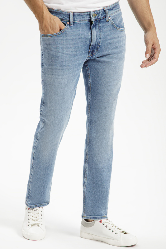 Pánské džíny CROSS JEANS Greg světle modré-seprané - 32/32