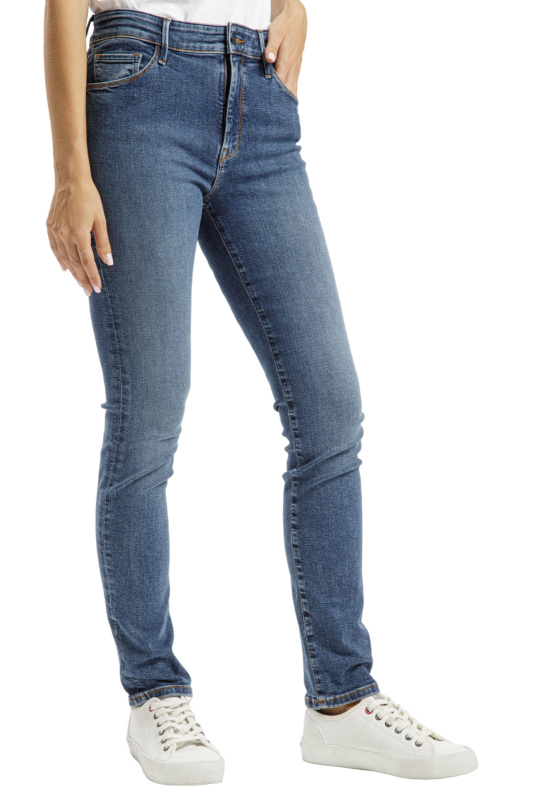 Dámské džíny CROSS JEANS Anya High klasicky modré-seprané-28/32