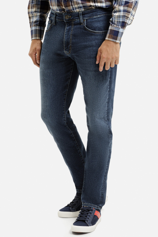 Pánské džíny CROSS JEANS Trammer klasicky modré-seprané - 32/32