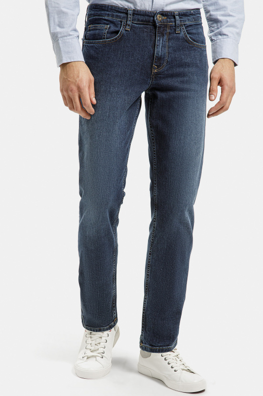 Pánské džíny CROSS JEANS Antonio klasicky modré-seprané - 31/32