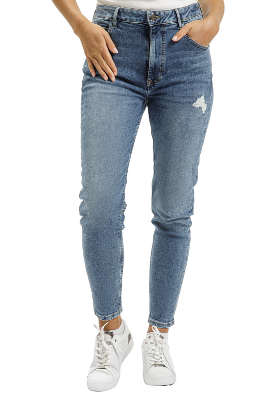 Dámské džíny CROSS JEANS Joyce klasicky modré-seprané-30/32