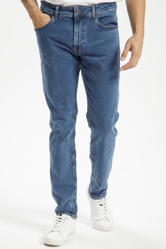 Pánské džíny CROSS JEANS Trammer klasicky modré-seprané - 32/32