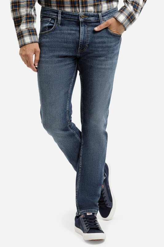Pánské džíny CROSS JEANS Damien klasicky modré-seprané - 33/36