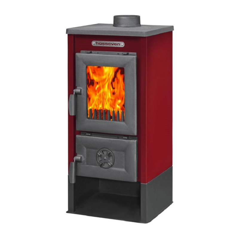 Hosseven Krbová kamna 9008 Maxi 7,09 kW, bordó, 41 x 38,2 x 87 cm