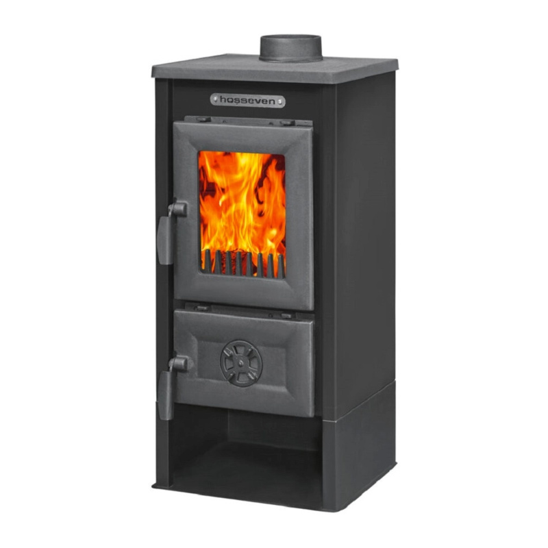 Hosseven Krbová kamna 9008 Maxi 7,09 kW, černá, 41 x 38,2 x 87 cm