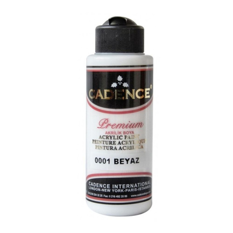 Cadence Akrylová barva Cadence Premium, 120 ml - VYBERTE ODSTÍN - Akrylová barva Cadence Premium, 120 ml - white, bílá