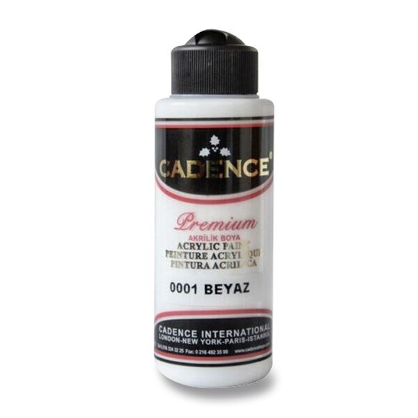 Cadence Akrylová barva Cadence Premium, 120 ml - VYBERTE ODSTÍN - Akrylová barva Cadence Premium, 120 ml - white, bílá