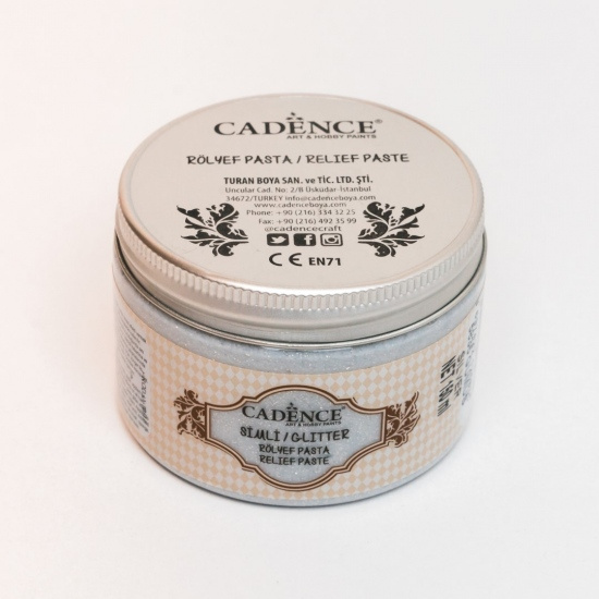 Cadence 3D pasta Glitter paste glittrová stříbrná Aladine