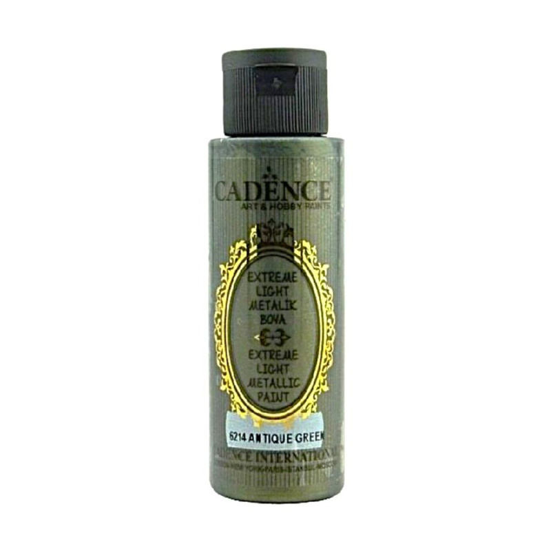 Metalická barva Extreme light 70 ml - antique green antická zelená Aladine
