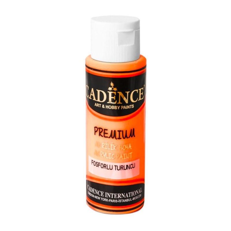 Akrylová barva Cadence Premium 70 ml - fluorescent orange neon oranžová Aladine