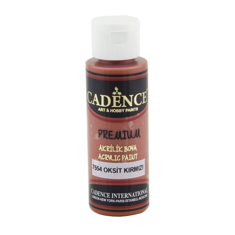 Akrylová barva Cadence Premium 70 ml - oxcide red červenohnědá Aladine
