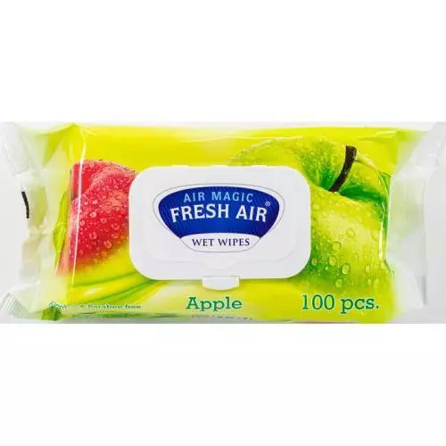 Fresh Air vlhčené ubrousky 100ks Jablko