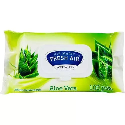 Fresh Air vlhčené ubrousky 100ks Aloe vera
