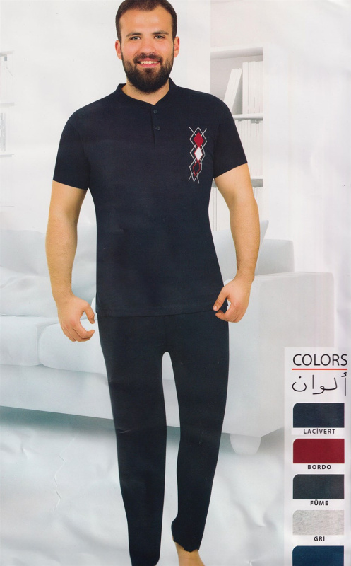 Pánské pyžamo Leontyna Rimoli 2045 Barva: Bordó, Velikost: 2XL