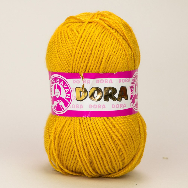 Pletací příze Madame Tricote paris DORA 102 hořčicová, klasická, 100g/250m